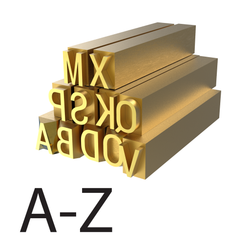 Tipo de estampado en caliente de 4 mm - Juego de A-Z