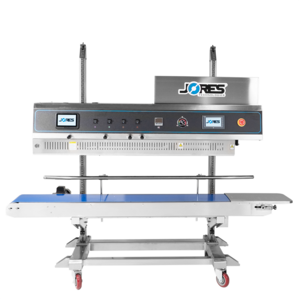 Selladora vertical de banda digital con codificación por inyección de tinta, purga de gas y succión de aire 1510-FS