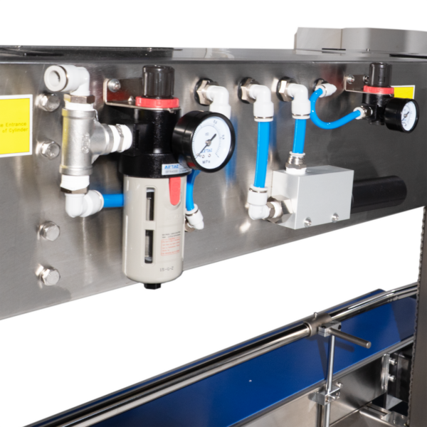 Selladora vertical de banda digital con codificación por inyección de tinta, purga de gas y succión de aire 1510-FS
