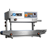 Selladora continua de banda horizontal y vertical de acero inoxidable JORES TECHNOLOGIES® con contador y ajuste digital de temperatura