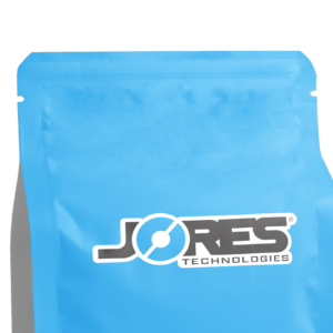 Primer plano del sello de una bolsa hecha con una selladora continua de banda JORES TECHNOLOGIES®