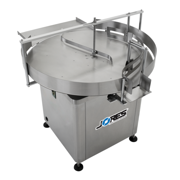 Mesa rotativa de acumulación de acero inoxidable de 39 pulgadas y orientador de botellas de JORES TECHNOLOGIES®