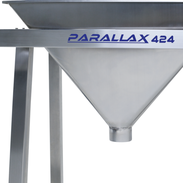 primer plano del cono de dispensación del pesador lineal de 4 cabezales JORES TECHNOLOGIES®