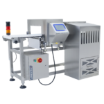 detector de metales automático de acero inoxidable con sistema de rechazo y cinta transportadora motorizada blanca de JORES TECHNOLOGIES®