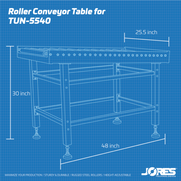 Mesa transportadora de rodillos para túnel de retracción TUN-5540