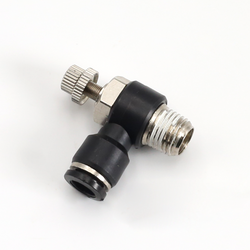 Conector neumático de codo ajustable con rosca macho - SL8-02 - M13 x 1 - #8