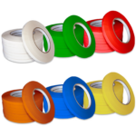 Varios rollos de cintas para cerrar bolsas de diferentes colores