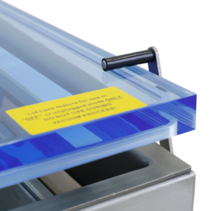 Soporte de cierre y la tapa azul transparente de la selladora al vacío JORES TECHNOLOGIES®