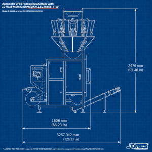 Máquina automática de envasado VFFS con pesadora multicabezal de 10 cabezales 1.6L MAXE-4-W