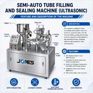 Máquina semiautomática de llenado y sellado de tubos por ultrasonidos E-TUBE-30
