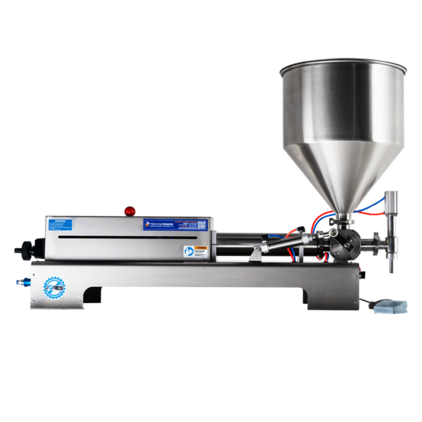 Rellenadora de pasta de alta viscosidad de sobremesa con pistón - acero inoxidable 304 – 1000 ml