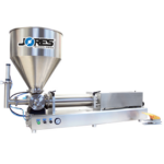 Llenadora de pistón de sobremesa para alta viscosidad en acero inoxidable con válvula de bola de JORES TECHNOLOGIES®