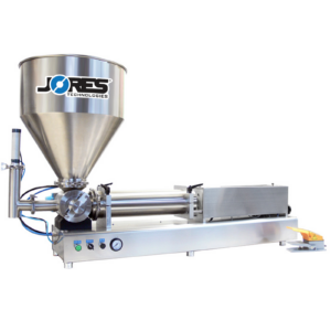 Llenadora de pistón de sobremesa para alta viscosidad en acero inoxidable con válvula de bola de JORES TECHNOLOGIES®