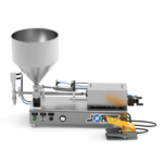 máquina llenadora de pasta de alta viscosidad de sobremesa 316SS con pedal de pie de JORES TECHNOLOGIES®