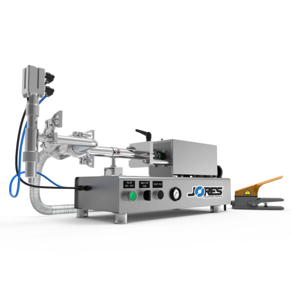 LLENADORA DE PISTÓN DE LÍQUIDOS DE BAJA VISCOSIDAD DE MESA 316SS 100 ML E-FP-100 JORESTECH H1