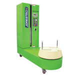 Máquina envolvedora extensible con plato giratorio para equipaje