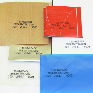 Juego de bolsas impresas con la impresora manual de estampado en caliente con foil