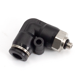 Conector codo neumático con rosca macho - PL6-M5 - M5 x 0.5 - #6