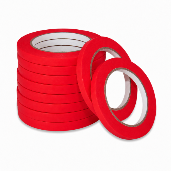 Paquete de 10 rollos de cinta para cerradora de bolsas color rojo