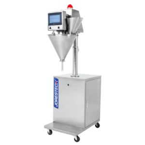 Máquina dosificadora y llenadora de polvo semiautomática tipo sinfín de acero inoxidable de JORES TECHNOLOGIES®