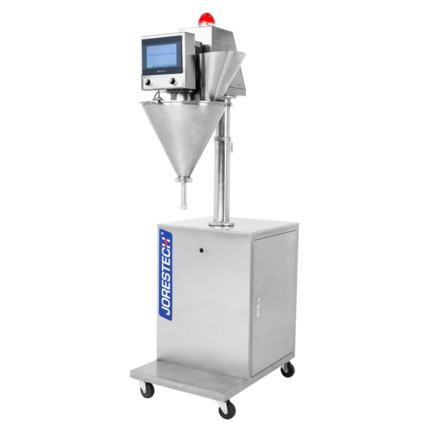 Máquina dosificadora y llenadora de polvo semiautomática tipo sinfín de acero inoxidable de JORES TECHNOLOGIES®