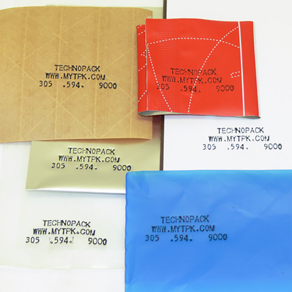 Juego de bolsas impresas por la impresora de estampado en caliente digital semiautomática con foil