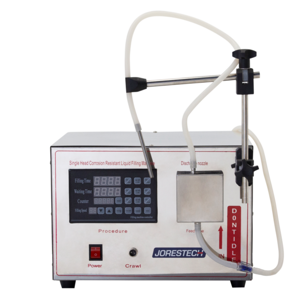 JORES TECHNOLOGIES® Máquina dosificadora de líquidos con bomba magnética para llenar botellas con líquidos de baja viscosidad