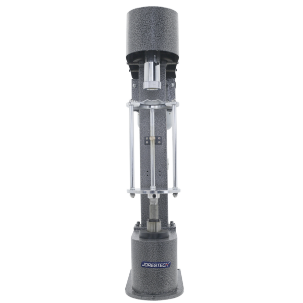 vista frontal de la tapadora semiautomática para botellas de plástico JORES TECHNOLOGIES® para tapas de plástico