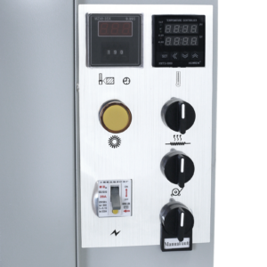 Primer plano del panel de control de la máquina