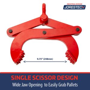 Un extractor de palets abierto JORES TECHNOLOGIES® con medidas de apertura de 9.75