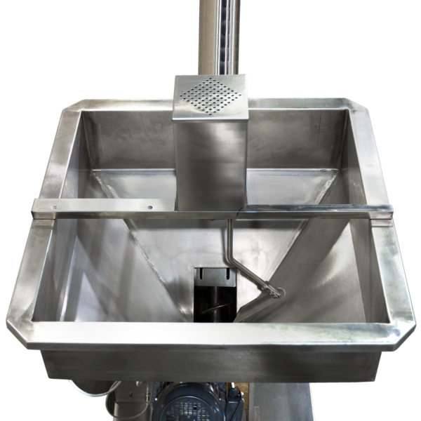 Elevador automático de tornillo sinfín de acero inoxidable para polvos con agitador de JORES TECHNOLOGIES®