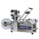 Aplicador semiautomático de etiquetas para botellas redondas con impresora integrada de JORES TECHNOLOGIES®