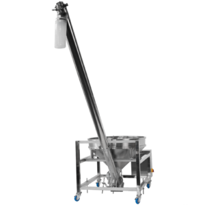 Transportador de tornillo flexible helicoidal de acero inoxidable para transportar polvos no fluidos hacia máquinas llenadoras de tornillo sinfín