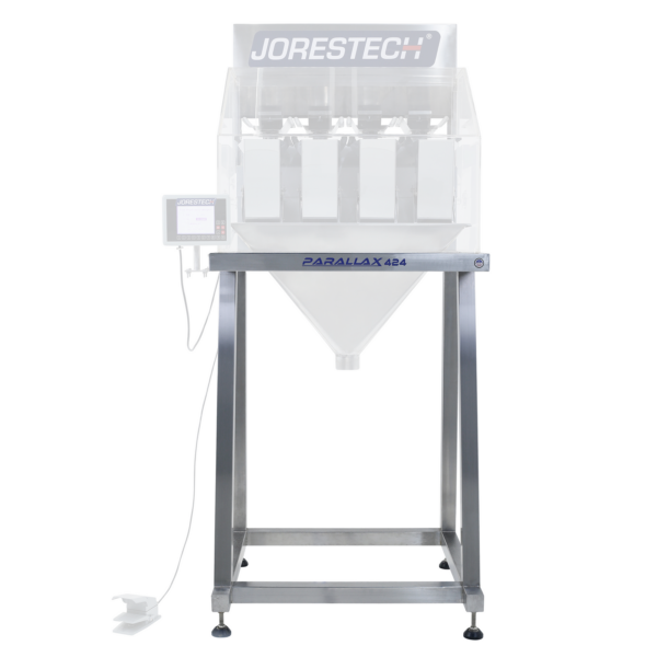 Soporte de acero inoxidable de alta resistencia para la pesadora lineal de 4 cabezales JORES TECHNOLOGIES®