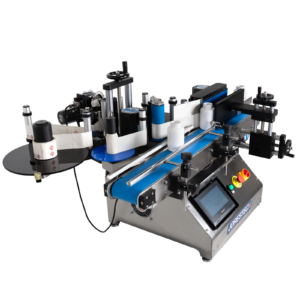 Máquina aplicadora de etiquetas con codificador de estampado en caliente para envases redondos de JORES TECHNOLOGIES®