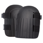 Muestra un juego de 2 rodilleras de espuma negras antideslizantes JORESTECH® con correas dobles ajustables
