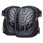 Un juego de 2 rodilleras JORESTECH® negras rellenas de gel antideslizantes con correas duales ajustables