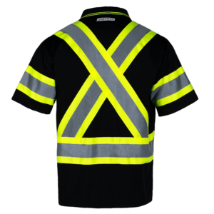 Polo de seguridad reflectante bicolor de alta visibilidad con espalda en X - Image 2