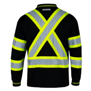 Polo de manga larga de seguridad bicolor reflectante Hi-Vis X-Back - Image 2