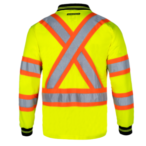 Polo de manga larga de seguridad bicolor reflectante Hi-Vis X-Back - Image 10