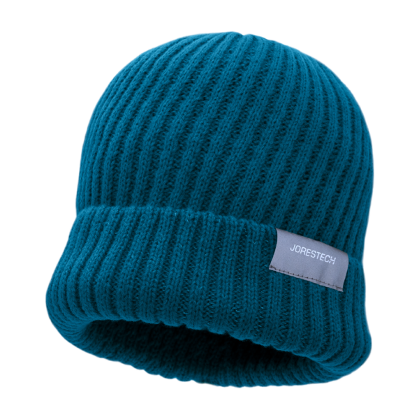 Gorro tipo beanie azul JORESTECH® con costuras reflectantes
