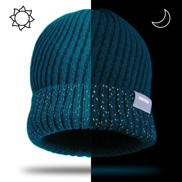 Comparación: cómo se ve el gorro beanie durante el día y la noche