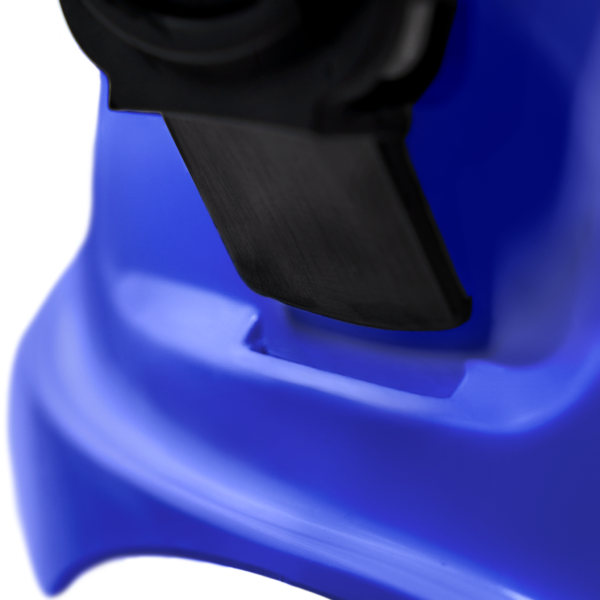 Kit de casco de seguridad estilo gorra azul con orejeras negras montables