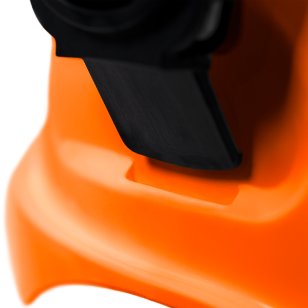 Kit de casco de seguridad tipo gorra naranja con orejeras negras montables
