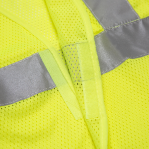 Chaleco de seguridad color lima para niños con cierre de velcro