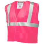 Chaleco de seguridad rosa de alta visibilidad con bandas reflectantes para niños