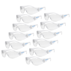Paquete de 12 gafas de seguridad JORESTECH transparentes de alta resistencia, conformes con ANSI.