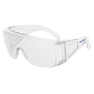 Gafas de seguridad transparentes Jorestech para protección de alto impacto sobre fondo blanco