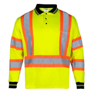 Polo de manga larga de seguridad bicolor reflectante Hi-Vis X-Back - Image 9