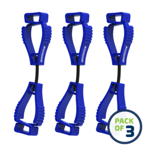 Paquete de 3 sujetadores de seguridad para guantes JORESTECH azules
